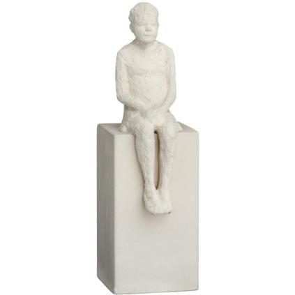 Скулптура за домашен декор THE DREAMER 21,5 cm, бял, керамика с глазура, Kähler