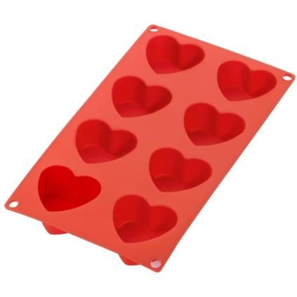 Форма за десерт HEART, червена, силиконова, Lékué