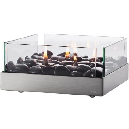 Маслена лампа FIREPLACE 23 см, сребриста, Philippi