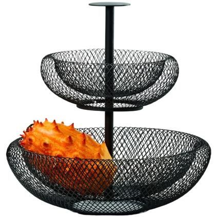 Етажерка за храна MESH 30 cm, черен, Philippi