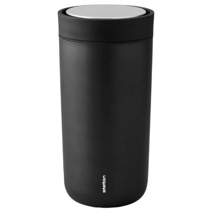 Термос чаша TO GO CLICK 400 ml, лъскав черен, Stelton