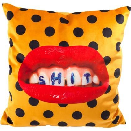 Възглавничка TOILETPAPER SHIT 50 x 50 cм, оранжева, Seletti