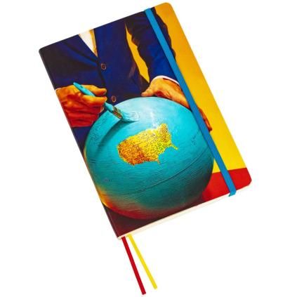 Тетрадка TOILETPAPER GLOBE 21 x 14 cм, синя, Seletti