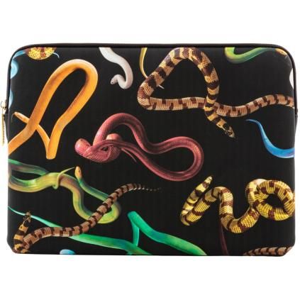 Чанта за лаптоп TOILETPAPER SNAKES 34,5 x 25 cм, черна, Seletti