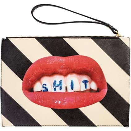Чантичка TOILETPAPER SHIT 28 x 20 cм, на райета, Seletti