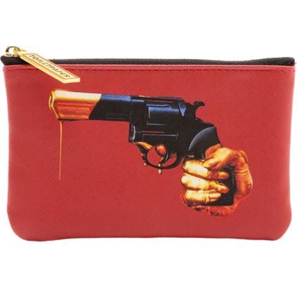 Козметична чантичка TOILETPAPER REVOLVER 15,5 x 9,5 cм, червена, Seletti