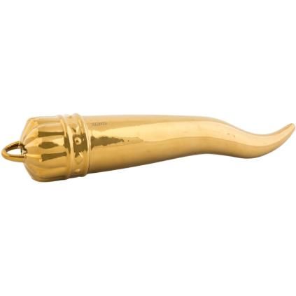 Декорация за дома MEMORABILIA MY LUCKY HORN 30 см, златиста, порцелан, Seletti