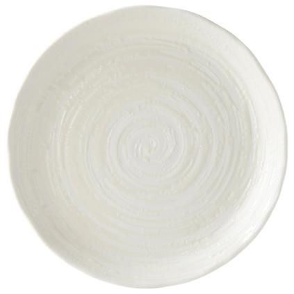 Чиния за вечеря WHITE SPIRAL 24,5 cм, бяла, MIJ 
