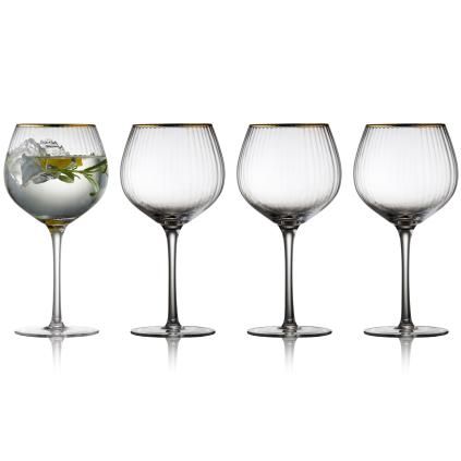 Чаша за коктейл PALERMO GOLD 650 ml, комплект от 4 бр., за gin & tonic, златен, Lyngby Glas