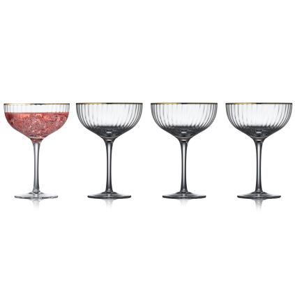 Чаша за коктейл PALERMO GOLD, комплект 4 бр., 315 мл, Lyngby Glas