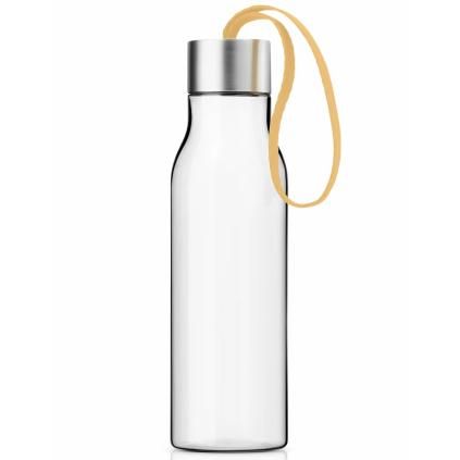 Бутилка за пиене 500 ml, златисто пясъчна каишка, пластмаса, Eva Trio