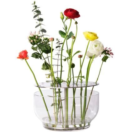 Ваза IKEBANA 24 см, сребриста, стъкло, Fritz Hansen