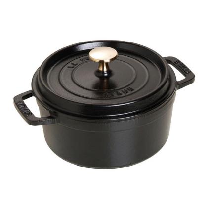 Кръгла саксия, черна O 18 cm Staub