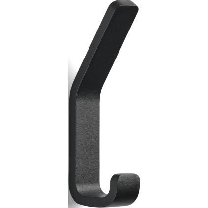 Закачалка за кърпи RIM, 11 см, двойна, черен, алуминий, Зона Дания