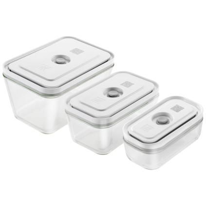 Вакуумни контейнери за храна FRESH & SAVE, комплект 3 бр., бели, стъкло, Zwilling