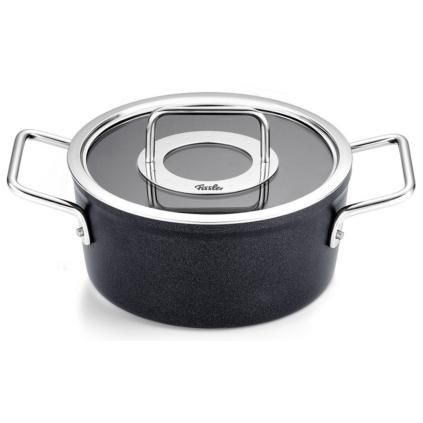 Съдове за готвене ADAMANT 20 cm, 2,7 l, със стъклен капак, незалепващо покритие, Fissler