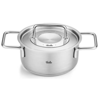 Тенджера за готвене PURE 16 cm, 1,9 l, с инокс капак за тенджера, инокс, Fissler