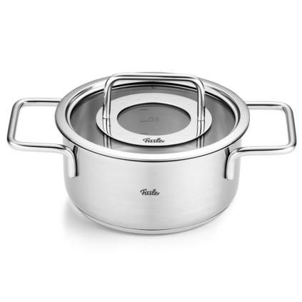 Тенджера за готвене PURE 16 cm, 1,9 l, със стъклен капак за тенджера, инокс, Fissler