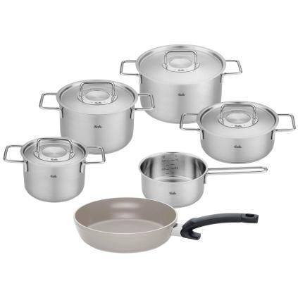 Комплект кухненски съдове PURE + универсален тиган CERATAL COMFORT, комплект 6 бр., Fissler