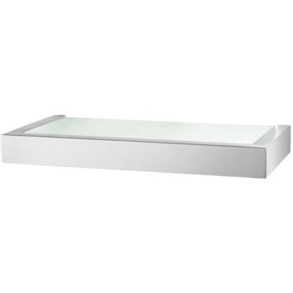 Рафт за баня LINEA 26 cм, матов, неръждаема стомана/стъкло, Zack