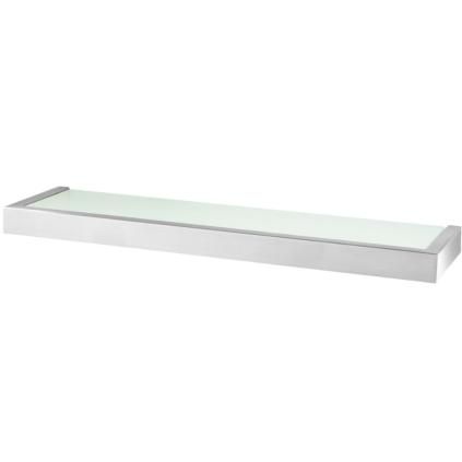 Рафт за баня LINEA 46 cм, матов, неръждаема стомана/стъкло, Zack