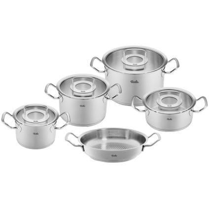 Комплект кухненски съдове ORIGINAL PROFI, с тиган, комплект от 5 бр., инокс, Fissler
