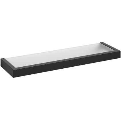 Рафт за баня LINEA 46 cм, черен, неръждаема стомана/стъкло, Zack