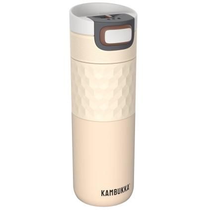 Термос чаша ETNA GRIP 500 мл, бежов варели, неръждаема стомана, Kambukka