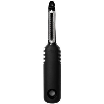 Белачка за зеленчуци GOOD GRIPS 18 см, назъбена, черна, пластмаса, OXO