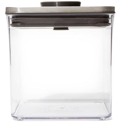 Кухненски съд за съхранение POP STEEL 2,6 л, квадратен, пластмаса, OXO