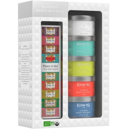 Комплект чайове ALAIN DUCASSE, 5 х 20 г, в кутия + инфузер, Kusmi Tea