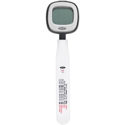 Термометър за барбекю GOOD GRIPS 25 см, черен, пластмаса, OXO