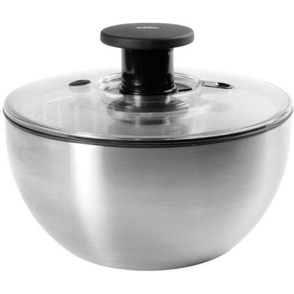 Спинър за салати STEEL 6,0 л, сребрист, неръждаема стомана, OXO