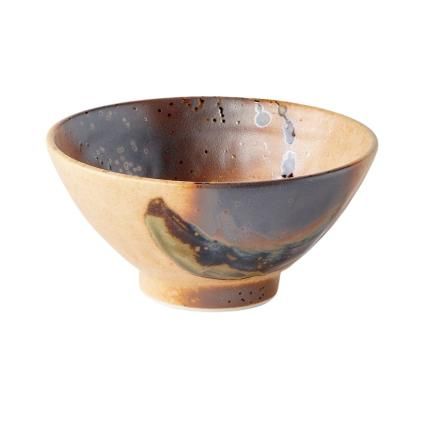 Купа за хранене WABI SABI 450 мл, кафява, керамика, MIJ
