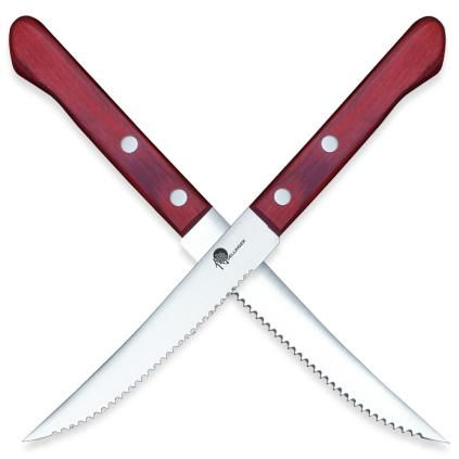 Нож за пържоли EASY, 10 см, червен, Dellinger