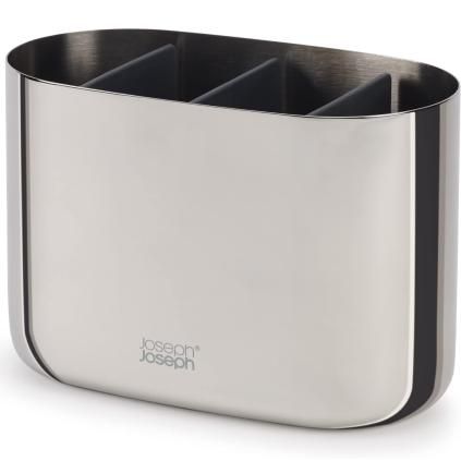 Чаша за четка за зъби EASYSTORE LUXE 70581 сребро, неръждаема стомана, Joseph Joseph