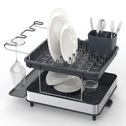 Поставка за сушене на съдове EXCEL STEEL 851647, сив, пластмаса, Joseph Joseph