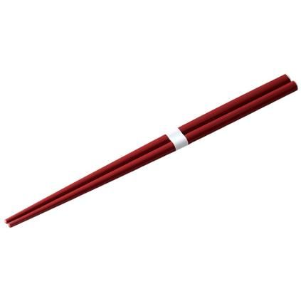 Пръчици за хранене 22,5 cm, тъмен червен / бял, бамбук, MIJ