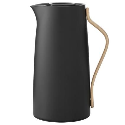 Вакуумна кана EMMA, 1,2 л, за кафе, меко черен, неръждаема стомана, Stelton