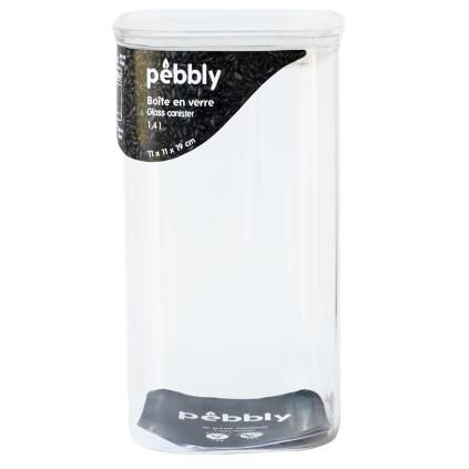 Кухненски буркан за съхранение PKV-045, 1.4 л, стъкло, Pebbly