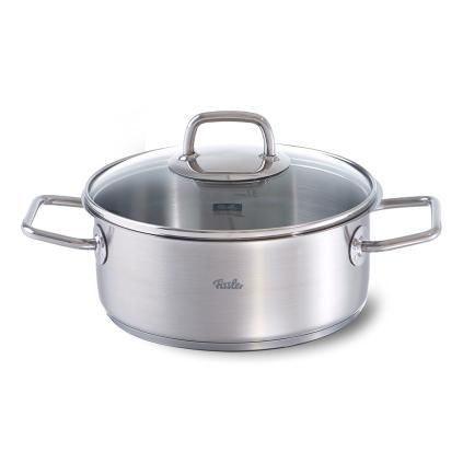 Ниска касерола VISEO 20 cm, сребърен, неръждаема стомана, Fissler