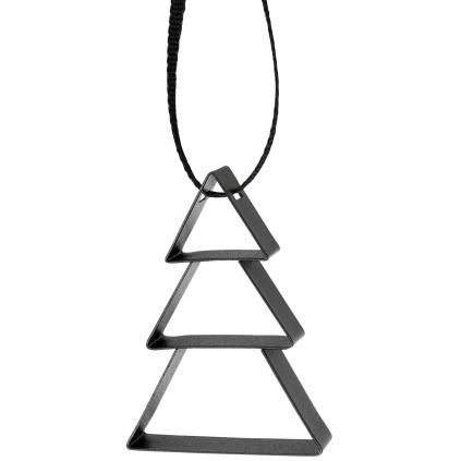Коледна украса FIGURA 5,5 см, коледна елха, мек черен, неръждаема стомана, Stelton