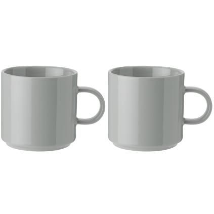 Чашка за кафе 200 мл, комплект от 2 бр., светлосив, керамика, Stelton