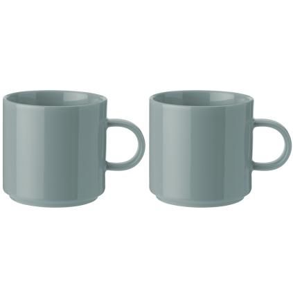 Чашка за кафе 200 мл, комплект от 2 бр., прашно зелено, керамика, Stelton