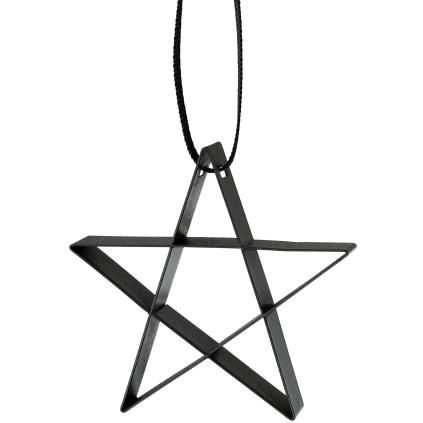 Коледна украса FIGURA 6 см, звезда, мек черен, неръждаема стомана, Stelton