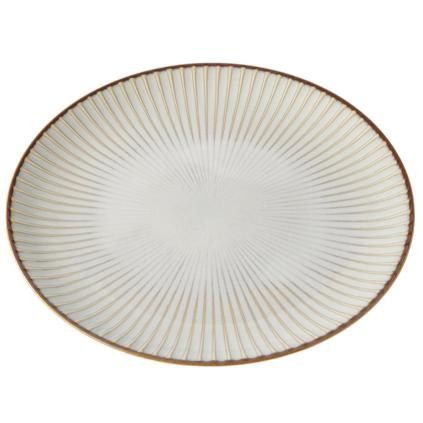 Чиния за вечеря WHITE SENDAN 23,5 см, бял, керамика, MIJ