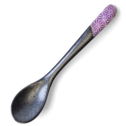 Лъжица за маса ASANOHA 12,5 cm, лилав, керамика, MIJ