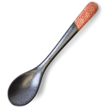 Лъжица за маса ASANOHA 12,5 cm, червен, керамика, MIJ