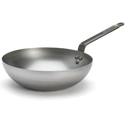 Уок MINERAL B 28 см, сребърен, стомана, de Buyer