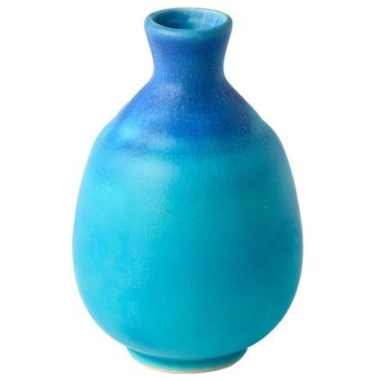 Бутилка за саке TURQUOISE, син, керамика, MIJ